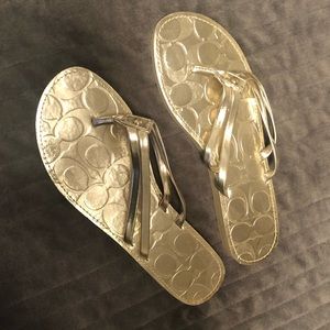 Brand new coach flip flops